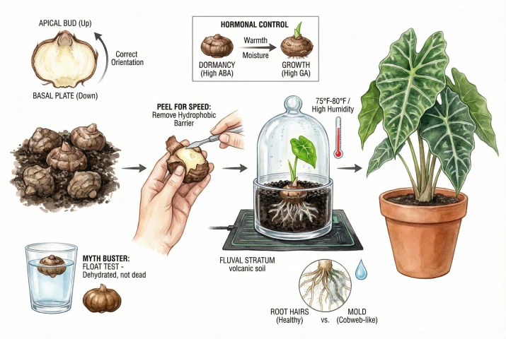 Alocasia Corm Propagation Guide: How to Grow Plants from Corms