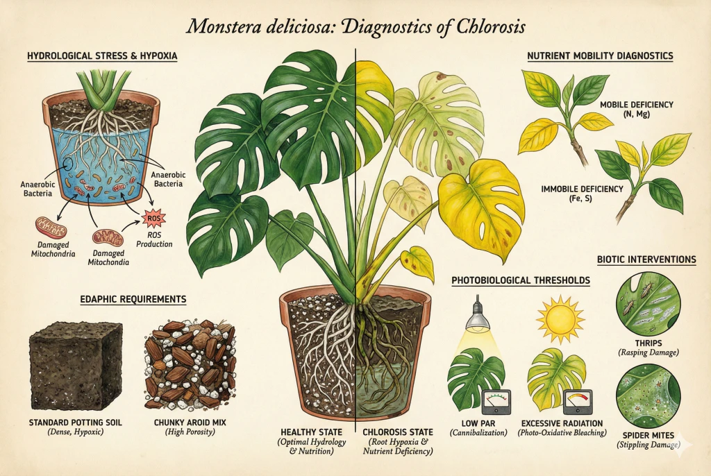 Monstera Yellow Leaves: Causes, Diagnosis, and Remediation Guide