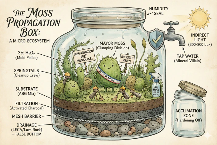 Moss Propagation Box Guide: How to Setup, Grow, and Maintain Bioactive Bryophytes