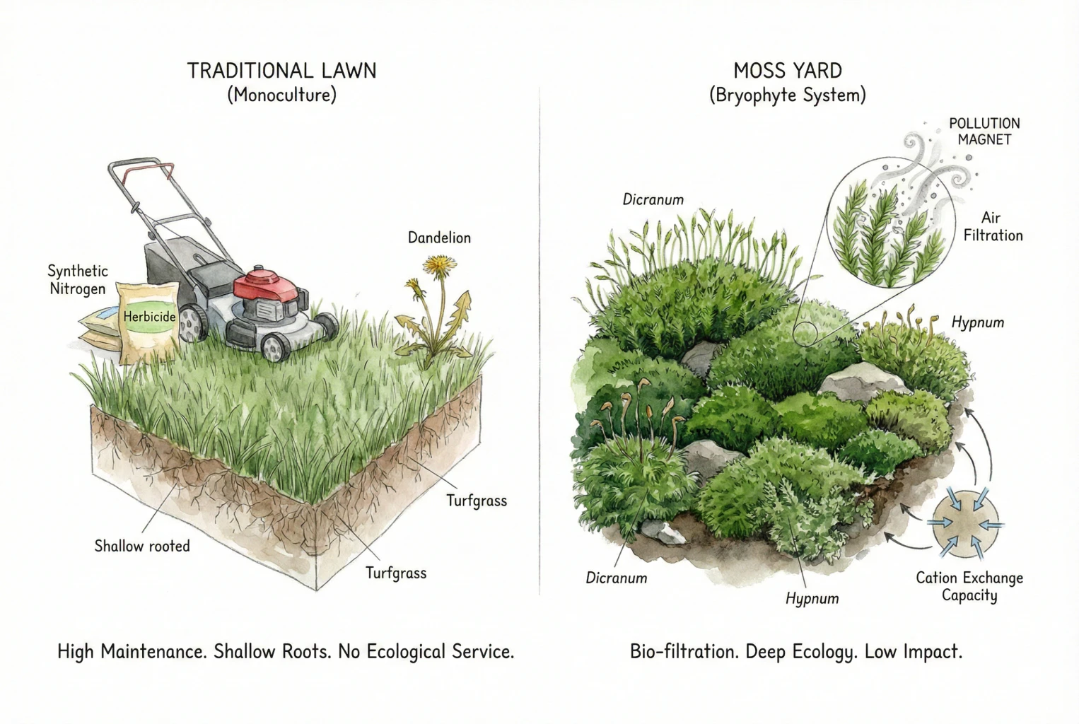 Moss Yard Revolution: Why Your Grass is Useless and Moss is a Biological Super-Filter