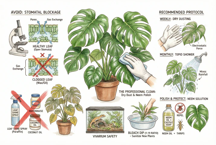 Leaf Shine Exposed: Why Aerosols Kill & How to Clean Properly