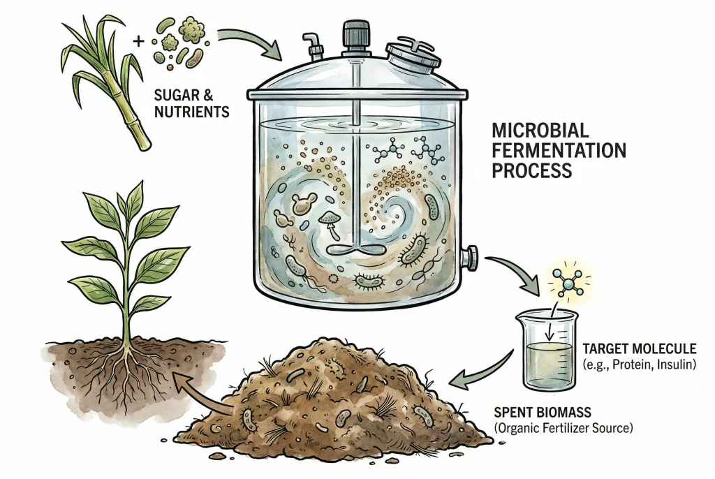 Precision Fermentation Byproducts as Organic Fertilizer