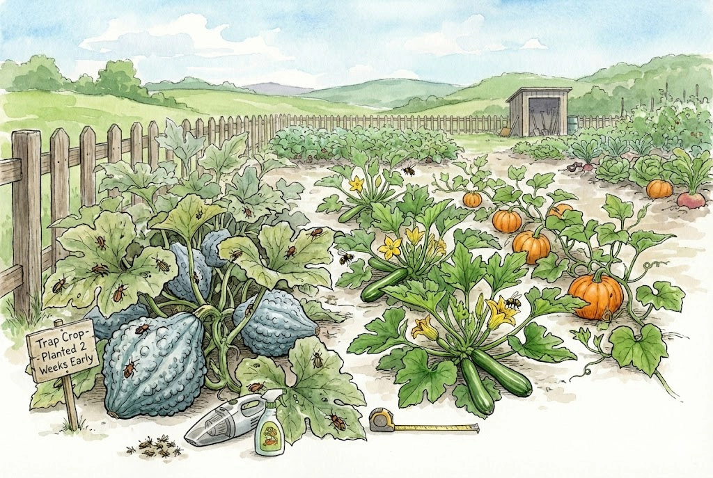 Blue Hubbard Trap Crop: Beat Beetles, Spray Less