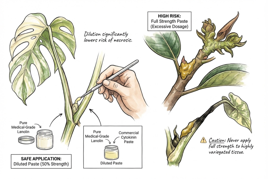A variegated Monstera leaf, representing rare and high-value aroids.
