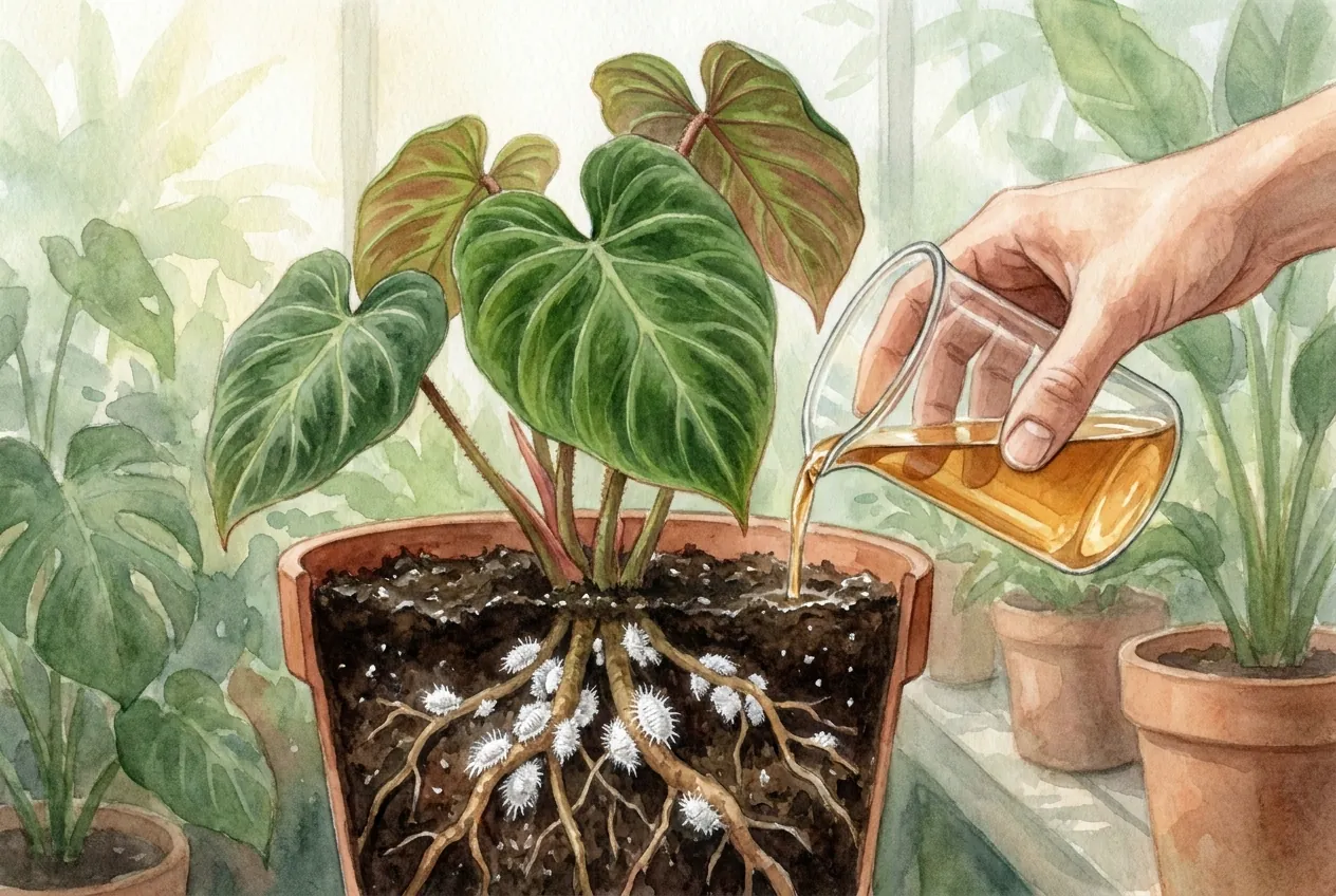 Philodendron Verrucosum Root Aphids: Lockdown Without Foliar Spray