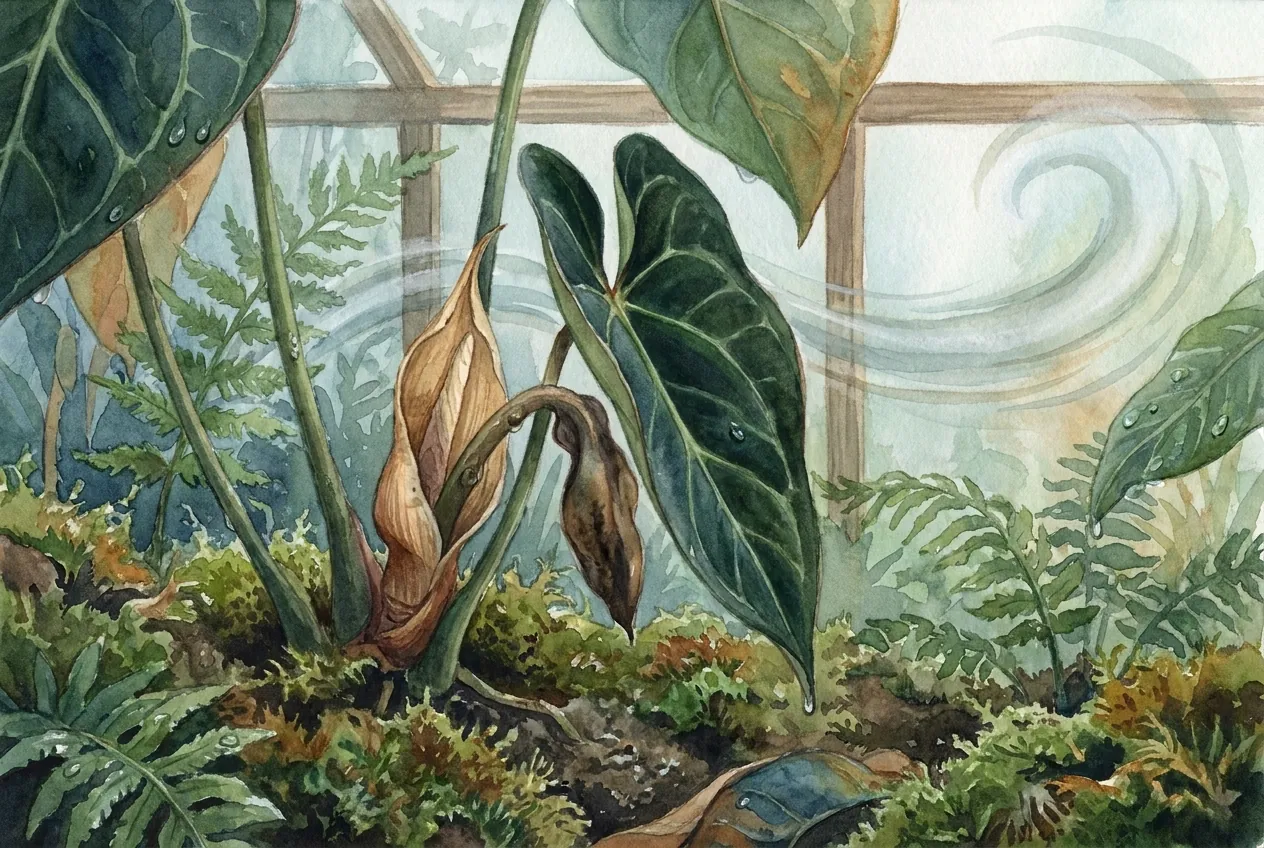 Anthurium Clarinervium New Leaf Aborting: Cataphyll Rot