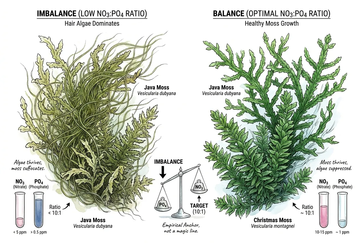Hobby nitrate and phosphate test tubes compared side by side