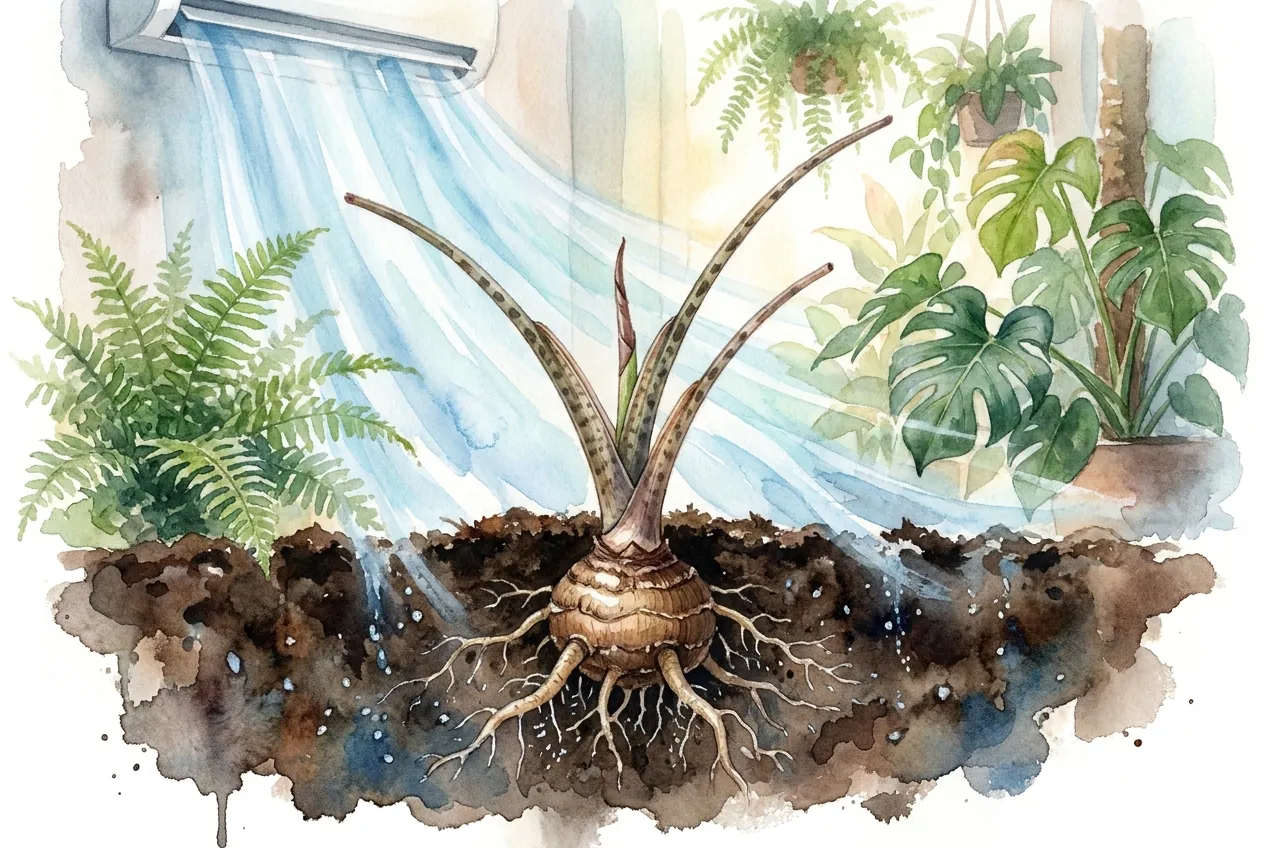 Alocasia Corm Dormancy: Why Summer AC Drops Every Leaf