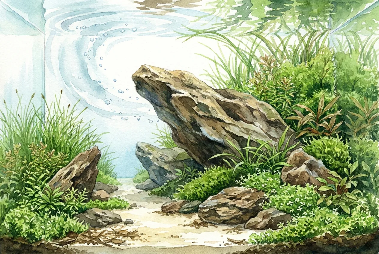 Iwagumi Rock Layout: Stop Flow Dead Spots