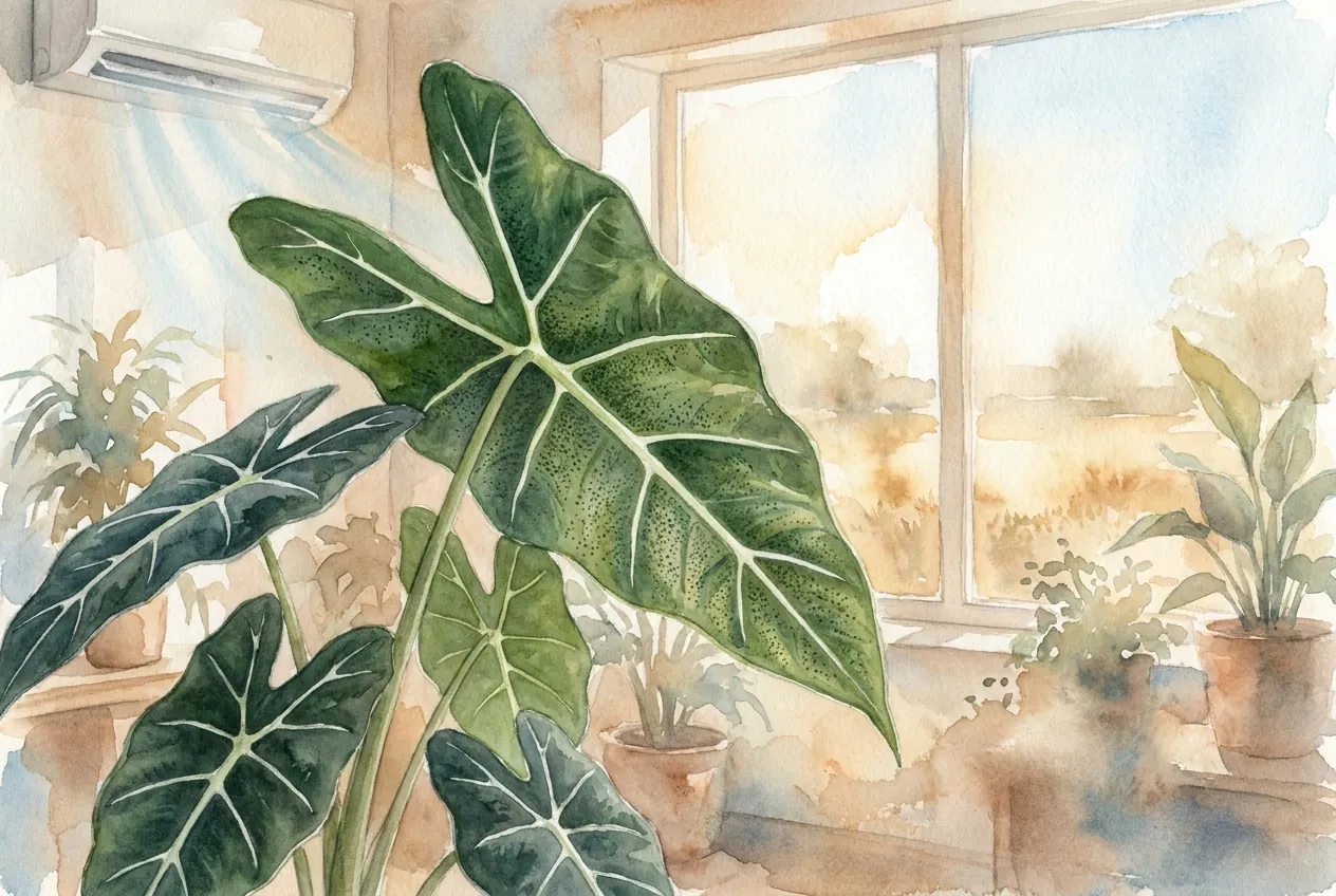 Alocasia Frydek Spider Mites: The Summer AC Trap