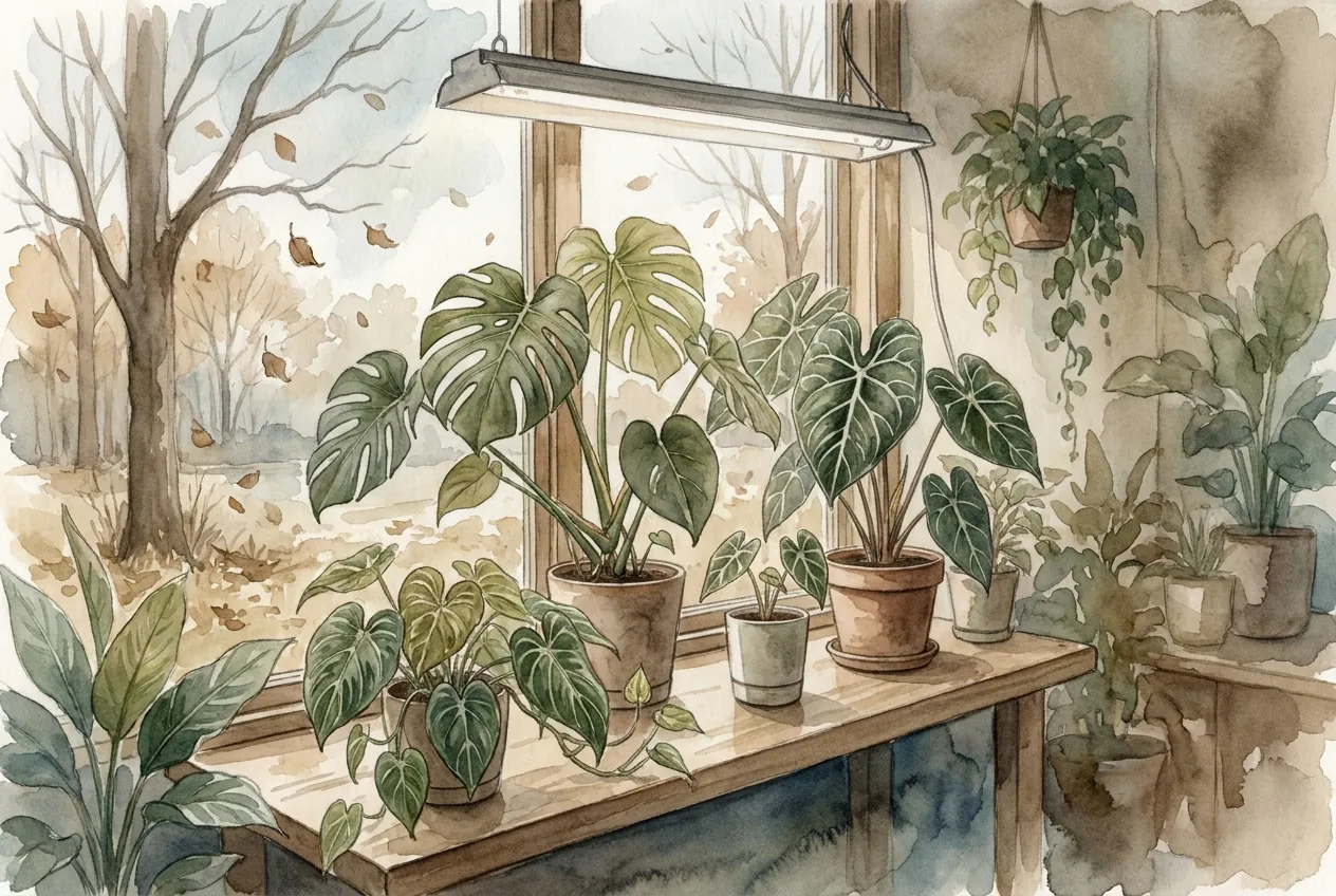 Aroid Grow Light Hours for Autumn Low Light