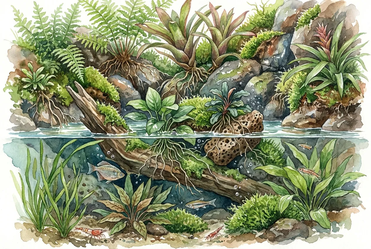 Paludarium Plants: Place Them by the Water Line