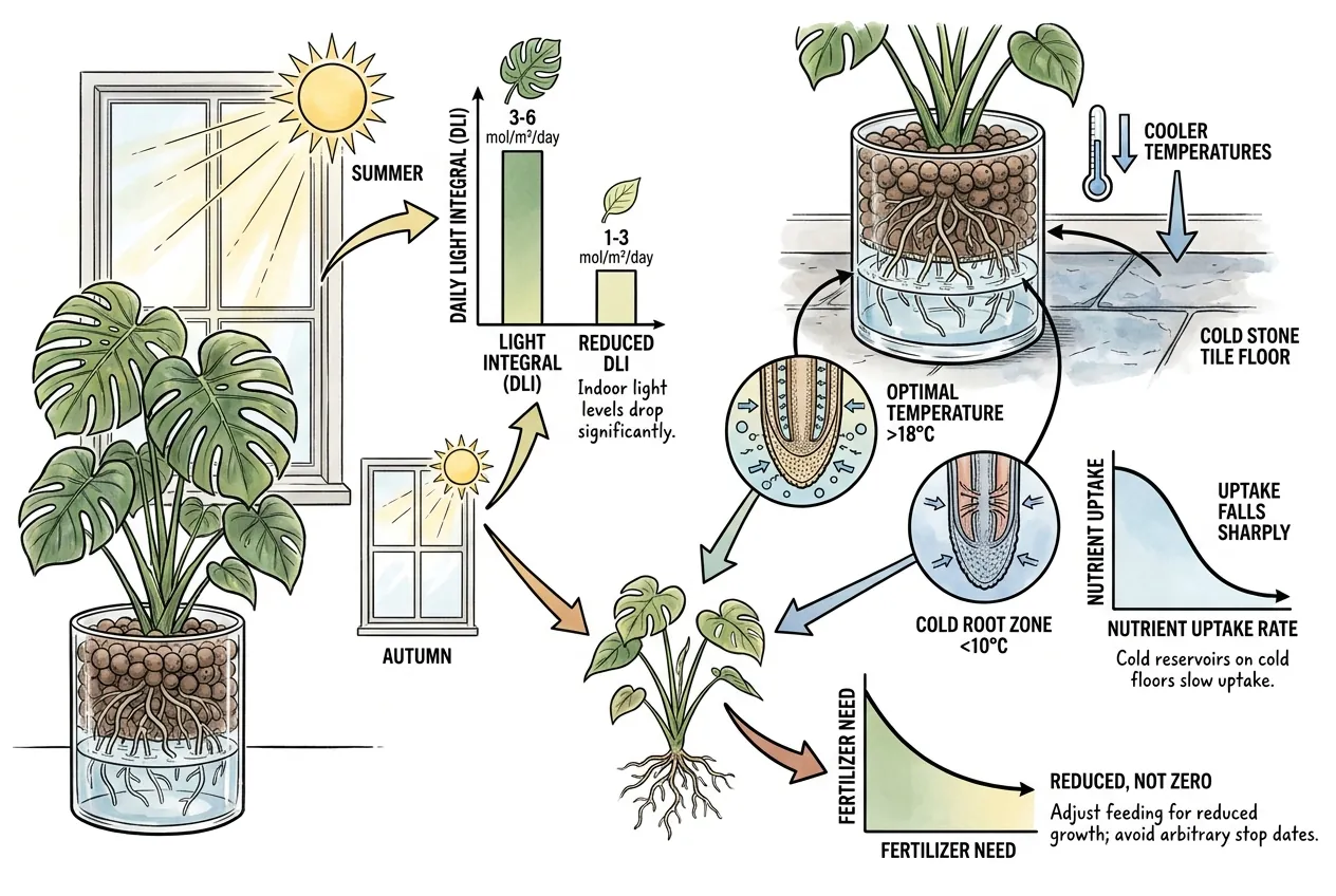 Botanical illustration for: How autumn actually slows an aroid