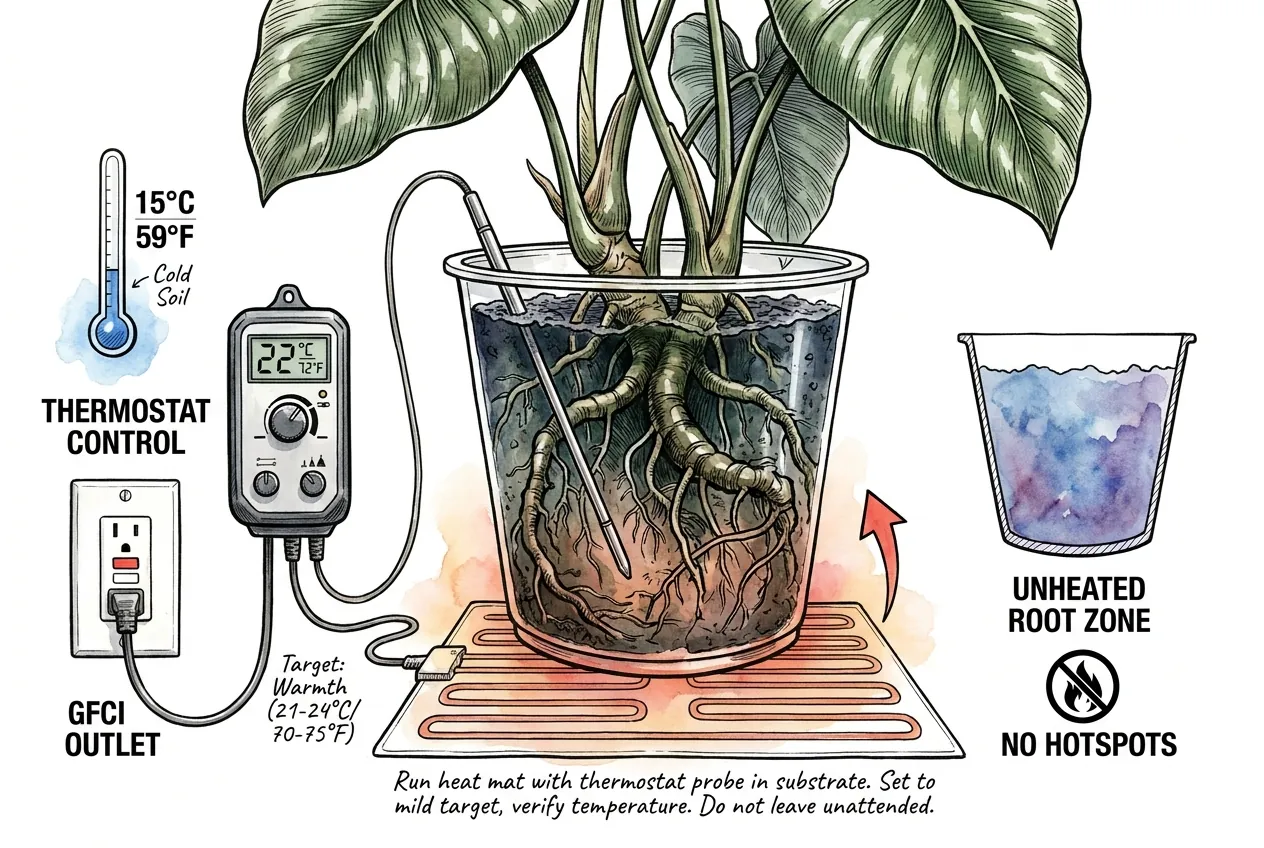 Botanical illustration for: When you need active root-zone warmth