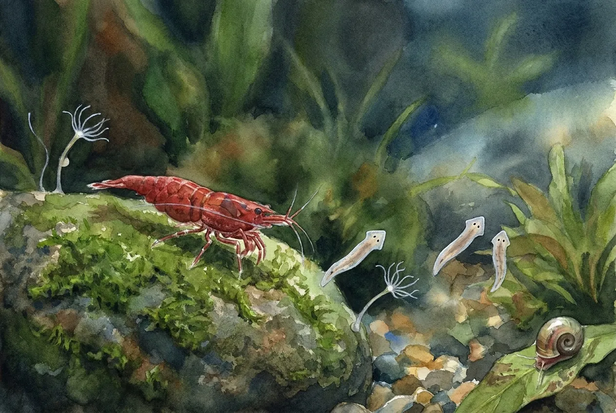 Planaria in Shrimp Tank: Hydra, Look-Alikes, Dewormer Risks